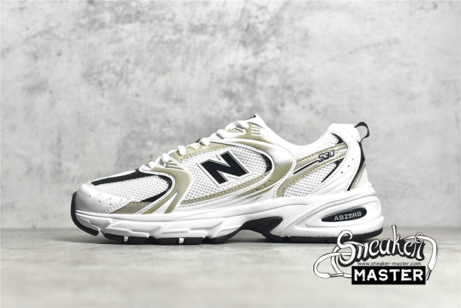 NEW BALANCE 530 RUNNING SHOES WHITE/BLACK/SILVER MR530UN1
