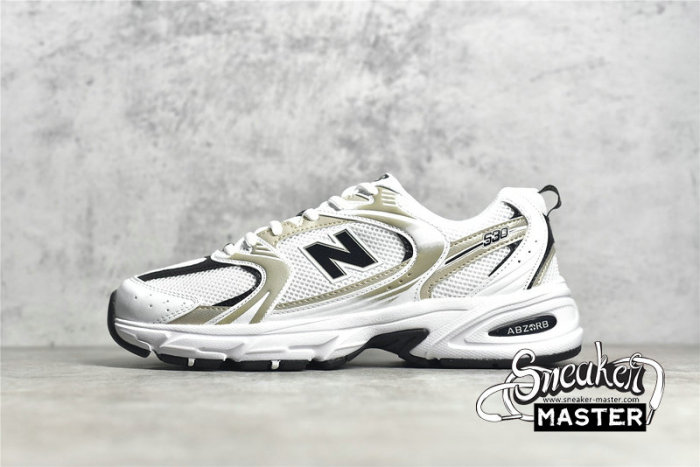 NEW BALANCE 530 RUNNING SHOES WHITE/BLACK/SILVER MR530UN1