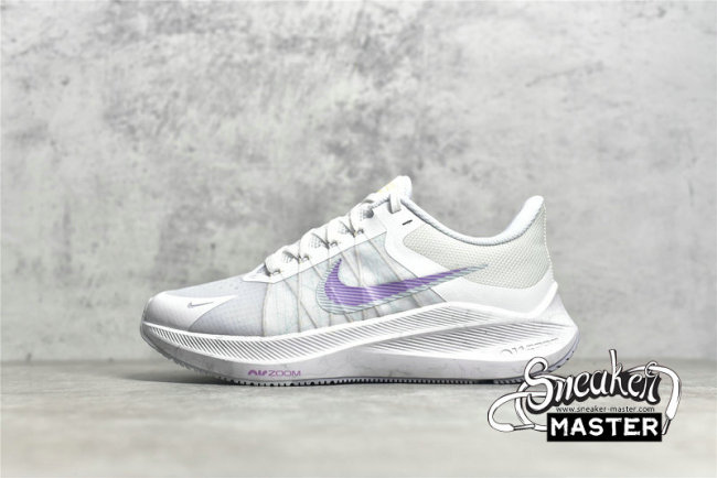 NIKE ZOOM WINFLO 8 WHITE/FOOTBALL GREY/VIOLET SHOCK/INFINITE LILAC CW3421-102
