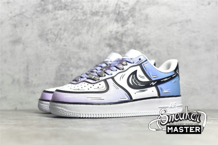 NIKE AIR FORCE 1 LOW GRAFFITI ICE BLUE/WHITE-BLACK CW2288-211