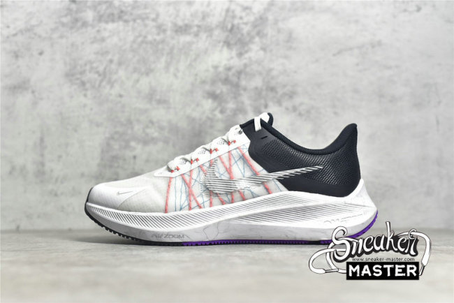 NIKE ZOOM WINFLO 8 WHITE/BLACK/FLASH CRIMSON/METALLIC SILVER CW3419-101
