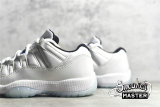 NIKE AIR JORDAN 11 RETRO LOW GS WHITE/WHITE/BLACK/LEGEND BLUE 528896-117