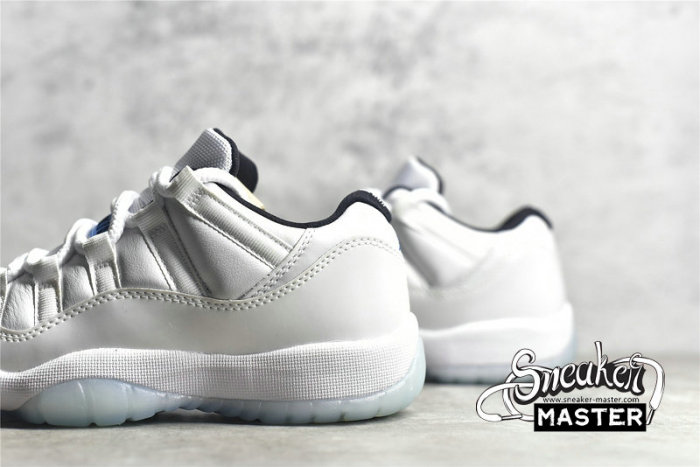 NIKE AIR JORDAN 11 RETRO LOW GS WHITE/WHITE/BLACK/LEGEND BLUE 528896-117