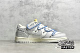 NIKE OFF-WHITE X SB DUNK LOW THE 50 NO.5 LIGHT GREY/WHITE/BLUE DM1602-113