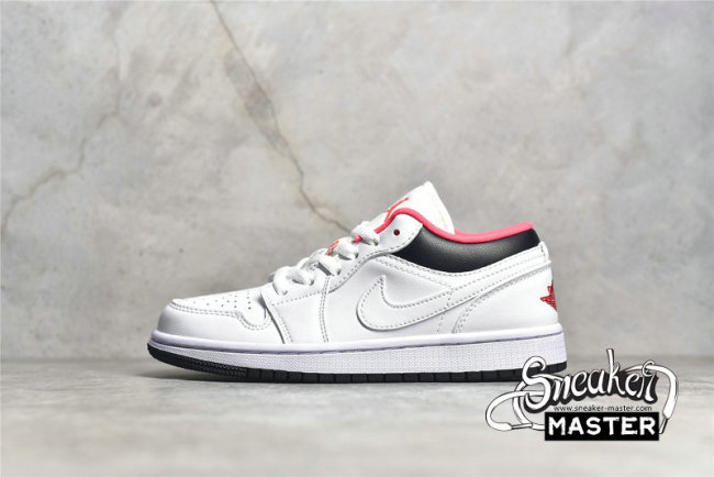 NIKE AIR JORDAN 1 LOW GS CHICAGO HOME WHITE/BLACK/RED 553560-160