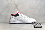 NIKE AIR JORDAN 1 LOW GS CHICAGO HOME WHITE/BLACK/RED 553560-160
