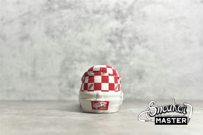 VANS VAUL OG ERA LX CHECKERBOARD LOGO/RACING RED/WHITE VN0A3CXN9V9