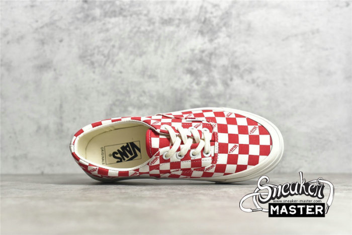 VANS VAUL OG ERA LX CHECKERBOARD LOGO/RACING RED/WHITE VN0A3CXN9V9