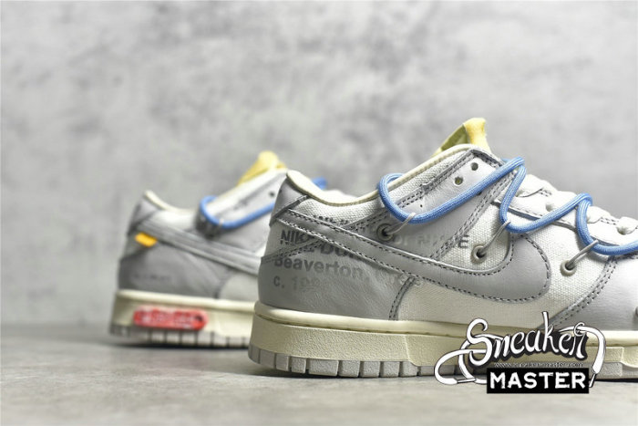 NIKE OFF-WHITE X SB DUNK LOW THE 50 NO.5 LIGHT GREY/WHITE/BLUE DM1602-113