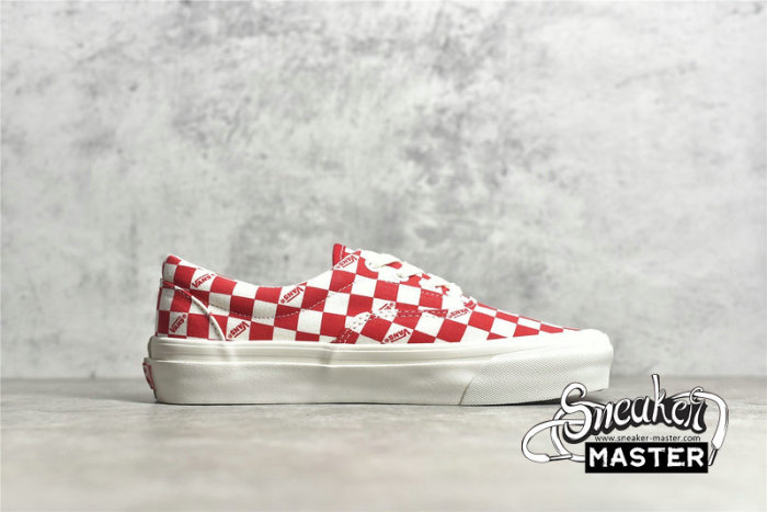 VANS VAUL OG ERA LX CHECKERBOARD LOGO/RACING RED/WHITE VN0A3CXN9V9