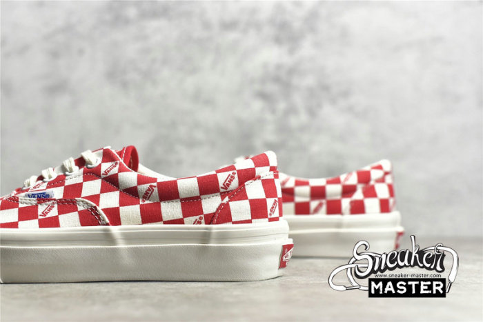 VANS VAUL OG ERA LX CHECKERBOARD LOGO/RACING RED/WHITE VN0A3CXN9V9