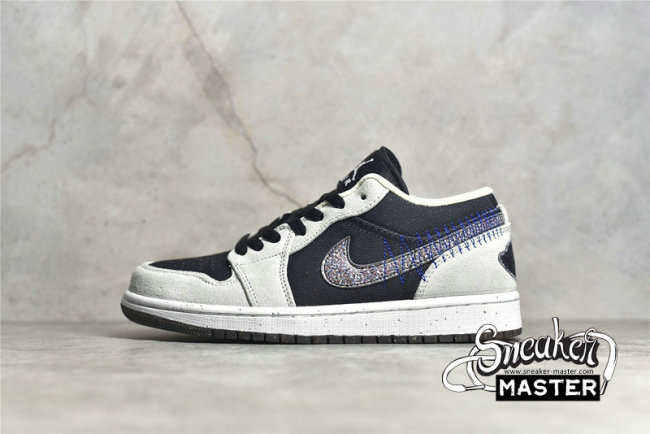 NIKE AIR JORDAN 1 LOW CRATER GREY/BLUE/BLACK DM4657-001