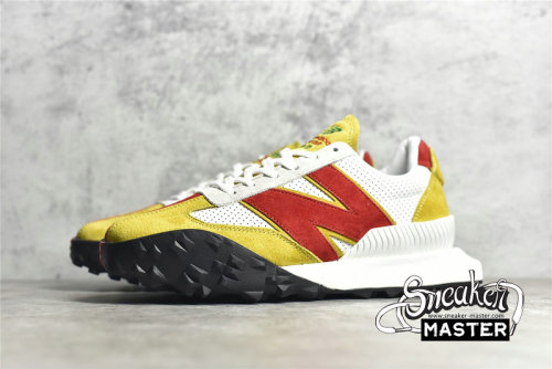 NEW BALANCE RUNNING SHOES WHITE/YELLOW/RED-BLACK XC-72-001
