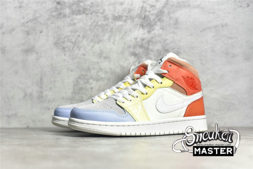 NIKE AIR JORDAN 1 MID TO MY FIRST COACH SAIL/WHITE/LIGHT ZITRON/SUMMIT WHITE/OPTI YELLOW DJ6908-100