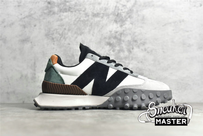 NEW BALANCE RUNNING SHOES WHITE/BLACK/GREEN-ORANGE UXC72CBB