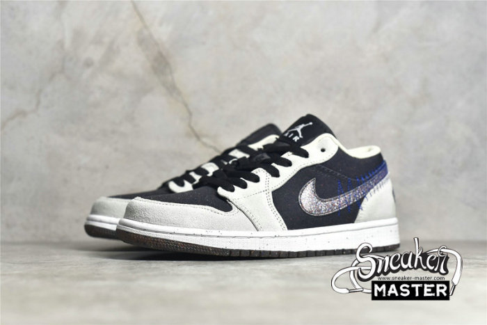 NIKE AIR JORDAN 1 LOW CRATER GREY/BLUE/BLACK DM4657-001