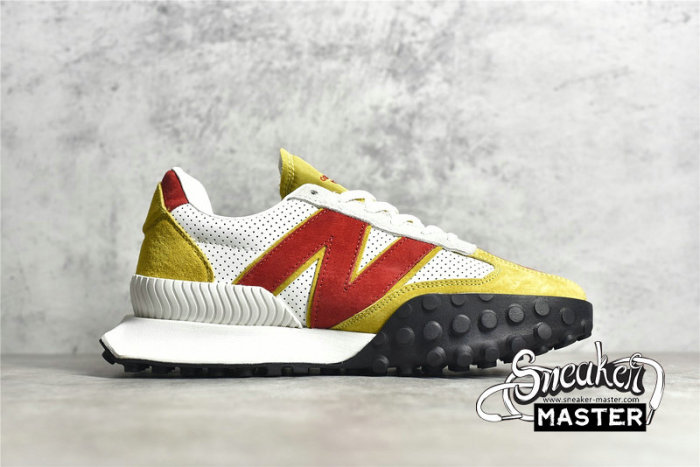 NEW BALANCE RUNNING SHOES WHITE/YELLOW/RED-BLACK XC-72-001