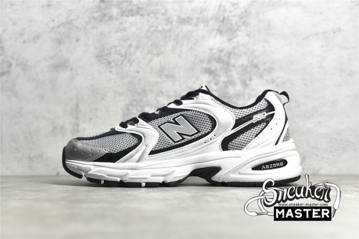 NEW BALANCE 530 RUNNING SHOES SILVER/BLACK/WHITE MR530USX