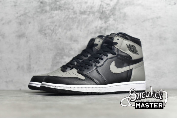 NIKE AIR JORDAN 1 RETRO HIGH OG SHADOW 2018 BLACK/WHITE-MEDIUM GREY 555088-013