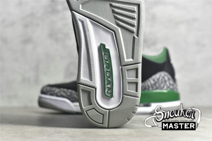 NIKE AIR JORDAN 3 BLACK/PINE GREEN/CEMENT GREY-WHITE CT8532-030