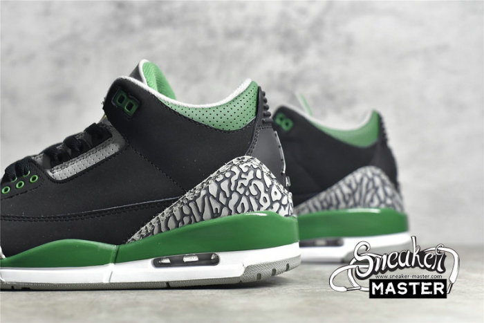 NIKE AIR JORDAN 3 BLACK/PINE GREEN/CEMENT GREY-WHITE CT8532-030