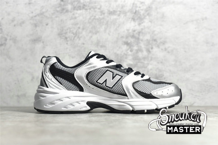 NEW BALANCE 530 RUNNING SHOES SILVER/BLACK/WHITE MR530USX