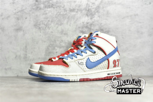 NIKE ISHOD WAIR X MAGNUS WALKER X DUNK HIGH PRO SB URBAN OUTLAW WHITE/LIGHT BLUE/RED DH7683-100