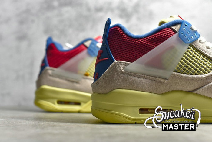 NIKE UNION LA X AIR JORDAN 4 RETRO GUAVA ICE/LIGHT BONE/BRIGADE BLUE/LIGHT FUSION RED DC9533-800