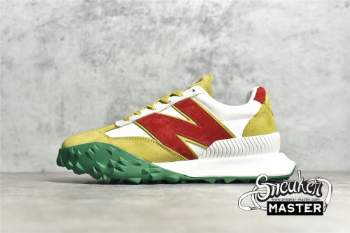 NEW BALANCE RUNNING SHOES WHITE/RED/YELLOW-GREEN XC-72-004