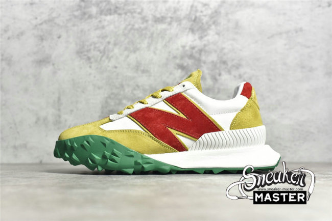NEW BALANCE RUNNING SHOES WHITE/RED/YELLOW-GREEN XC-72-004