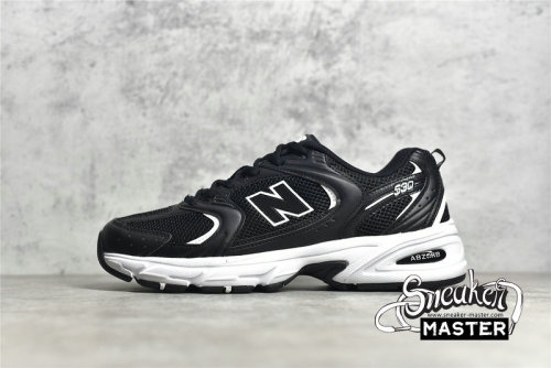 NEW BALANCE 530V2 RETRO RUNNING SHOES BLACK/BLACK/WHITE MR530SD