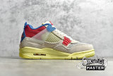 NIKE UNION LA X AIR JORDAN 4 RETRO GUAVA ICE/LIGHT BONE/BRIGADE BLUE/LIGHT FUSION RED DC9533-800