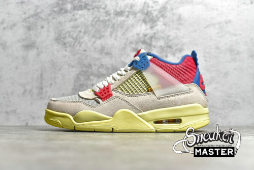 NIKE UNION LA X AIR JORDAN 4 RETRO GUAVA ICE/LIGHT BONE/BRIGADE BLUE/LIGHT FUSION RED DC9533-800