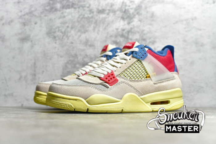 NIKE UNION LA X AIR JORDAN 4 RETRO GUAVA ICE/LIGHT BONE/BRIGADE BLUE/LIGHT FUSION RED DC9533-800
