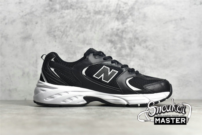 NEW BALANCE 530V2 RETRO RUNNING SHOES BLACK/BLACK/WHITE MR530SD