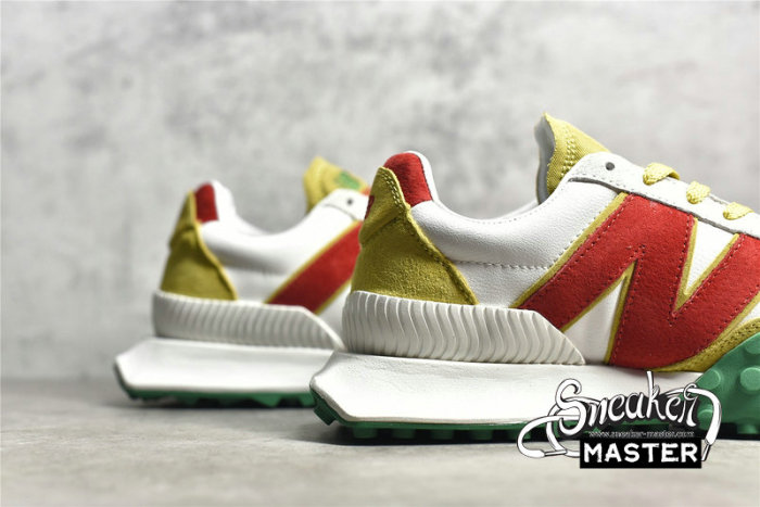 NEW BALANCE RUNNING SHOES WHITE/RED/YELLOW-GREEN XC-72-004