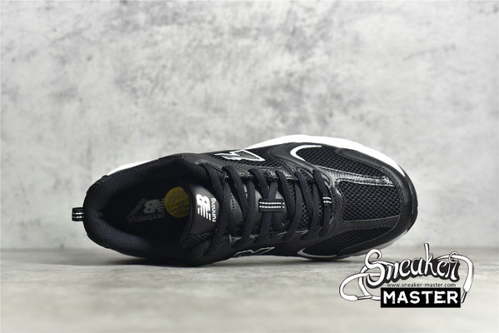 NEW BALANCE 530V2 RETRO RUNNING SHOES BLACK/BLACK/WHITE MR530SD
