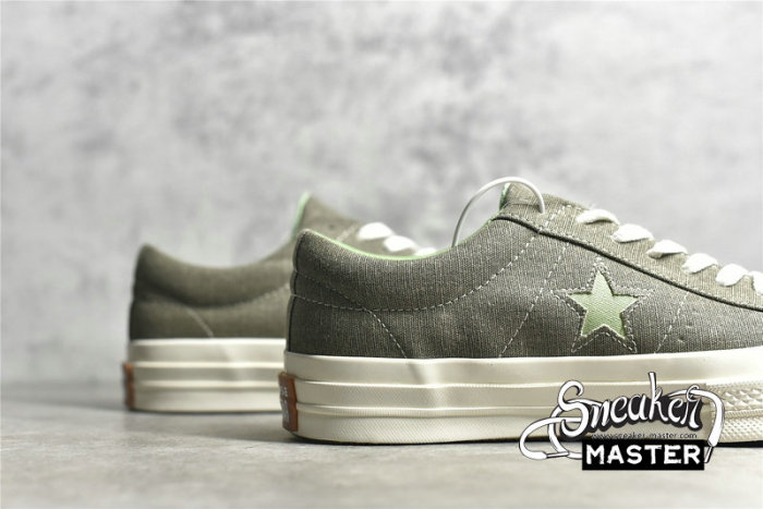 CONVERSE ONE STAR SUNBAKED GREY/WHITE/GREEN 164361C