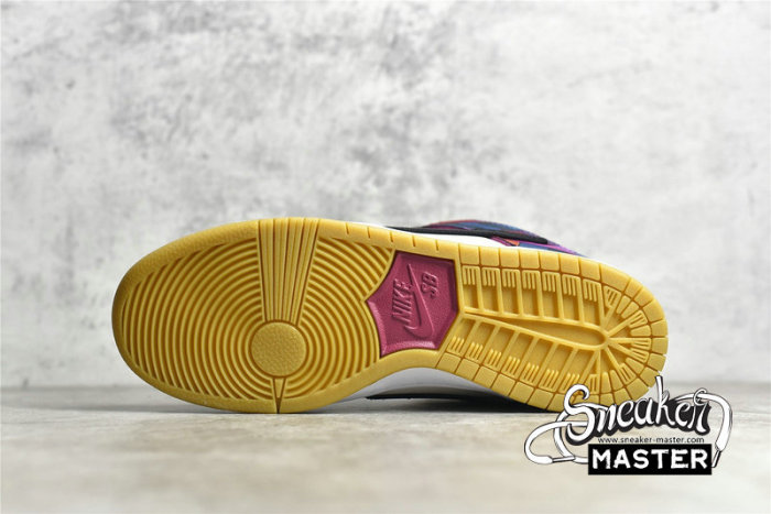NIKE PARRA X DUNK LOW PRO SB ABSTRACT ART FIRE PINK/GYM RED/MOCHA/WHITE/ROYAL BLUE/BLACK DH7695-600