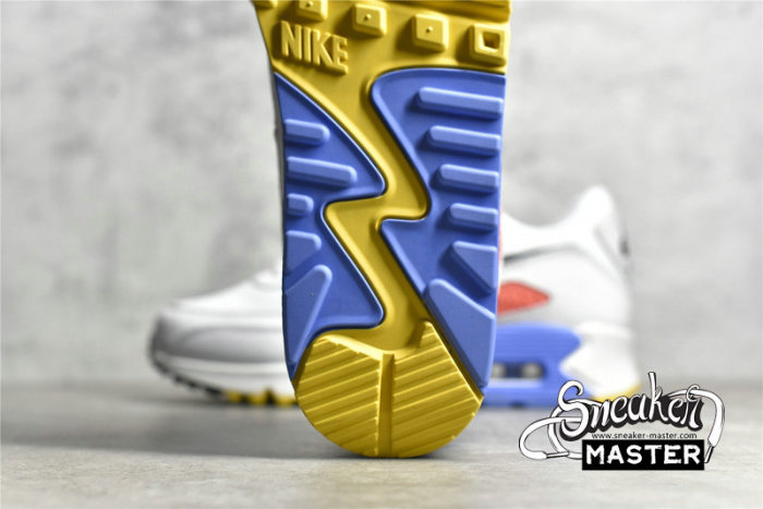 NIKE AIR MAX 90 WHITE/PURE PLATINUM/SOLAR FLARE/BLACK CZ3950-100