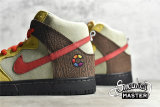 NIKE COLOR SKATES X DUNK HIGH SB KEBAB AND DESTROY YELLOW/RED/WHITE-BROWN CZ2205-700