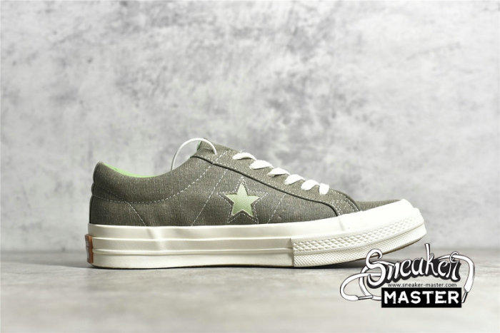 CONVERSE ONE STAR SUNBAKED GREY/WHITE/GREEN 164361C