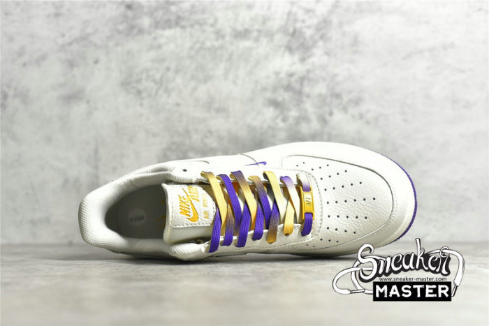 NIKE AIR FORCE 1 LOW 07 ESSENTIAL WHITE/METALLIC GOLD/PURPLE CT1989-106