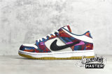 NIKE PARRA X DUNK LOW PRO SB ABSTRACT ART FIRE PINK/GYM RED/MOCHA/WHITE/ROYAL BLUE/BLACK DH7695-600