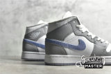 NIKE AIR JORDAN 1 MID LIGHT GREY/WHITE/LIGHT PURPLE BQ6472-105
