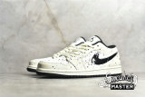NIKE AIR JORDAN 1 LOW BRUSHSTROKE SWOOSH PAINT SPLATTER NATURAL/BLACK/MULTI-COLOR DM3528-100