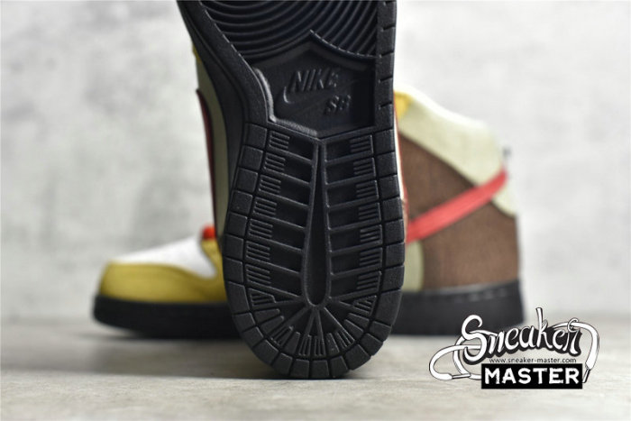 NIKE COLOR SKATES X DUNK HIGH SB KEBAB AND DESTROY YELLOW/RED/WHITE-BROWN CZ2205-700
