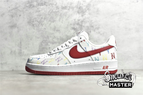 NIKE AIR FORCE 1 LOW 07 WHITE/RED/MULTI-COLOR 315122-443