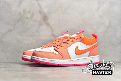 NIKE AIR JORDAN 1 LOW UTILITY GS ORANGE/WHITE/PINK DJ0530-801