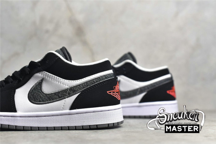 NIKE AIR JORDAN 1 RETRO LOW BLACK/WHITE-WOLF GREY-INFRARED 23 553558-029